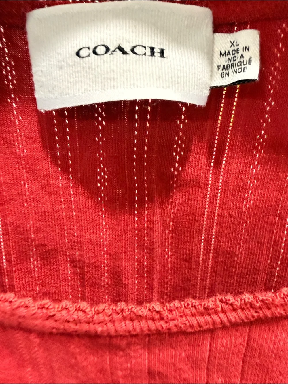 Coach soft ribbed